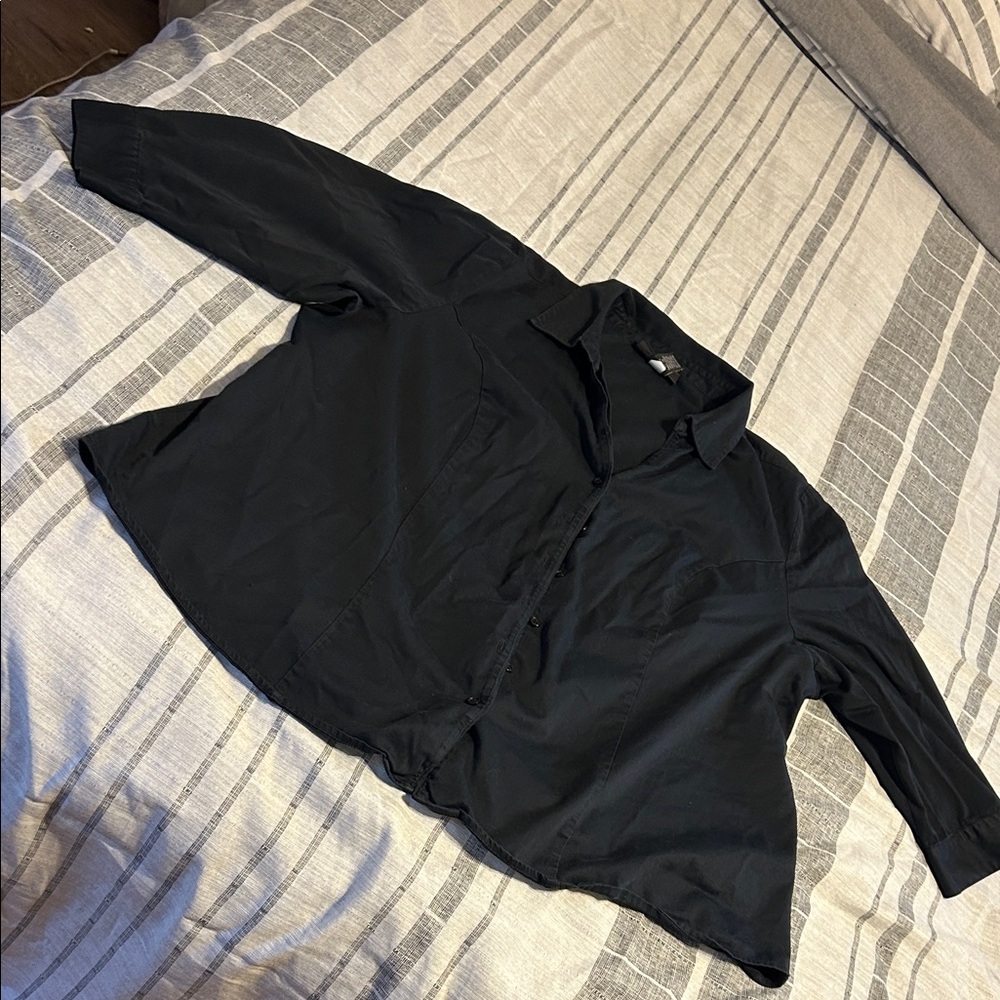 Women's Black Button Down Shirt